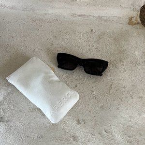 Apercu Black Sunglasses x Claire Rose with Case